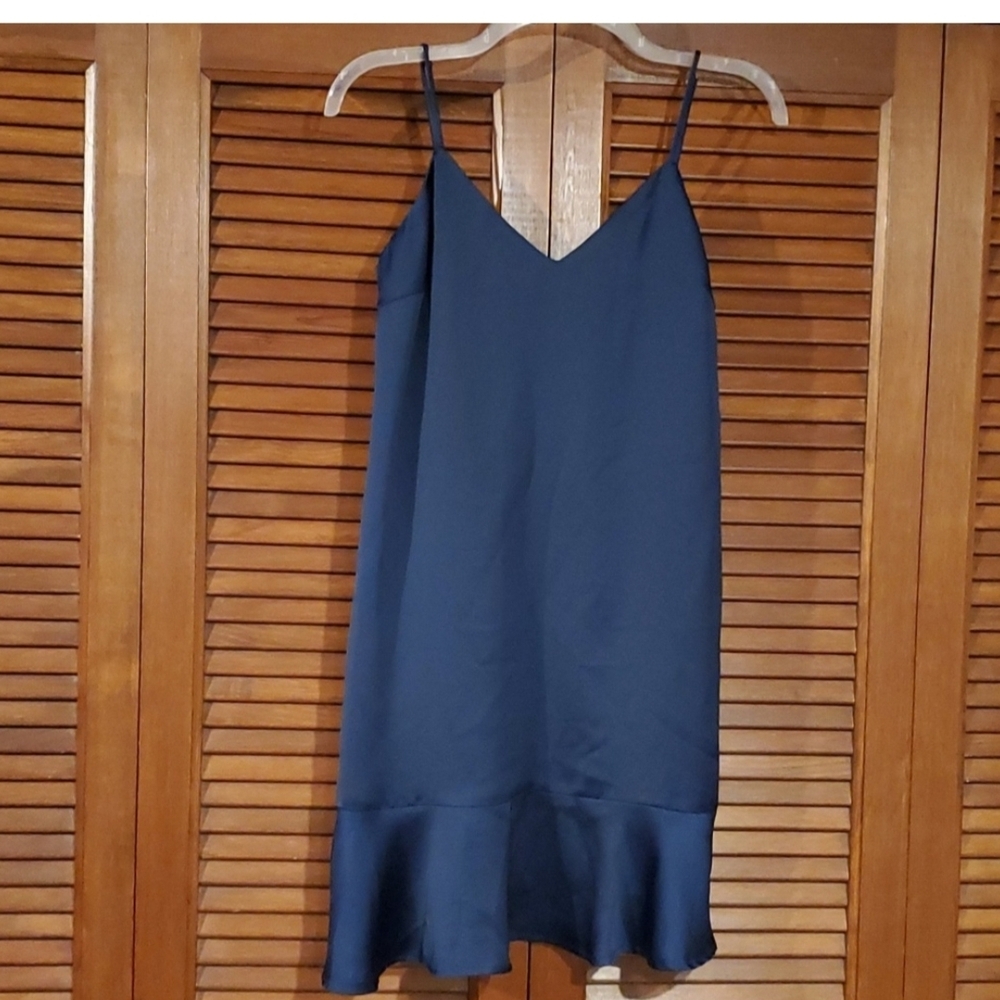 NWT Lucy Paris Navy Blue Slip Dress